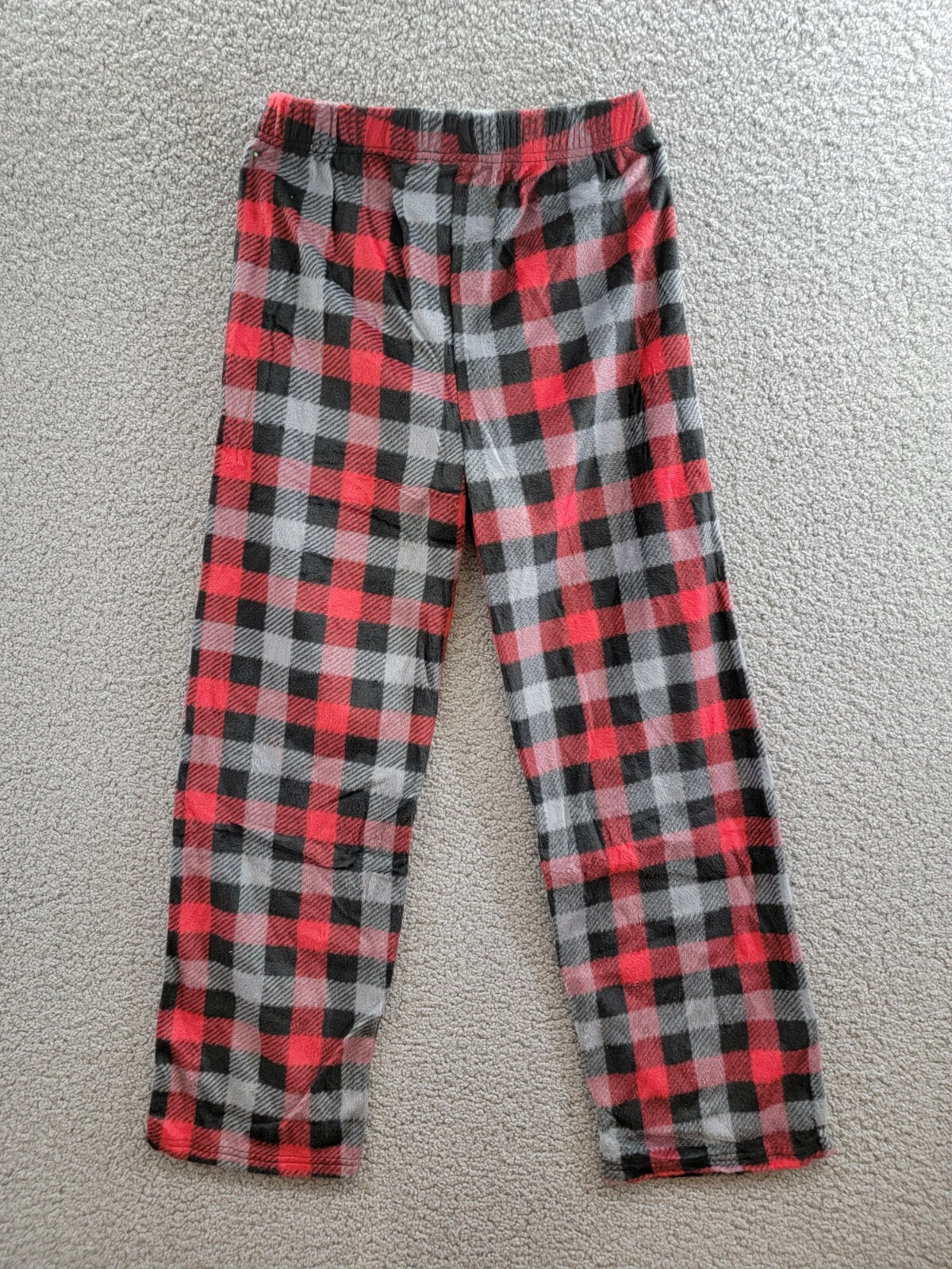 Max & Olivia Flannel Pajama Set Big Boys XL (16-18) Red Multi Plaid Button Front - Picture 16 of 22