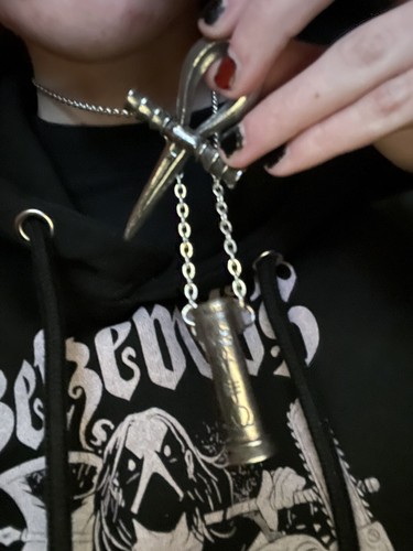 Alchemy Gothic Ankh of the Dead Necklace Hidden Dagger Fine