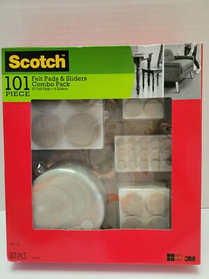 Felt Pads & Sliders Combo Pack 101 Piece Assorted Sizes Floor Protection Couch