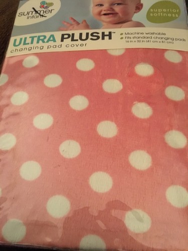 Summer Infant Ultra Plush Changing Pad Cover Pink Dots New