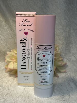 TOO FACED HANGOVER RX 3-IN-1 REPLENISHING PRIMER & SETTING SPRAY 4oz NIB FreeSh