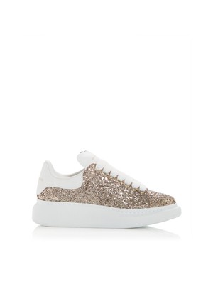 Женские кроссовки на танкетке с коричневым блеском ALEXANDER MCQUEEN-1-1/2 размера на платформе, 38