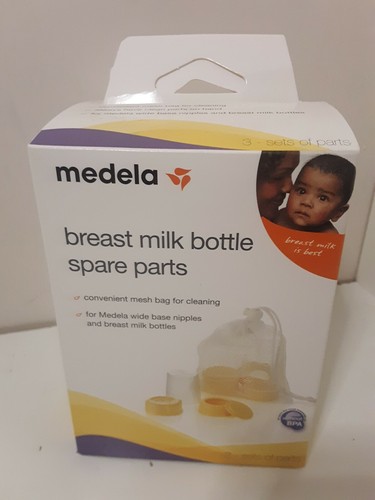 Medela Breast Milk Bottle Spare Parts Kit 3 Each Of Caps Col