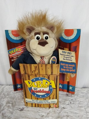 Vintage Bubba For President Wisecracking Plush presidential election 2000.
