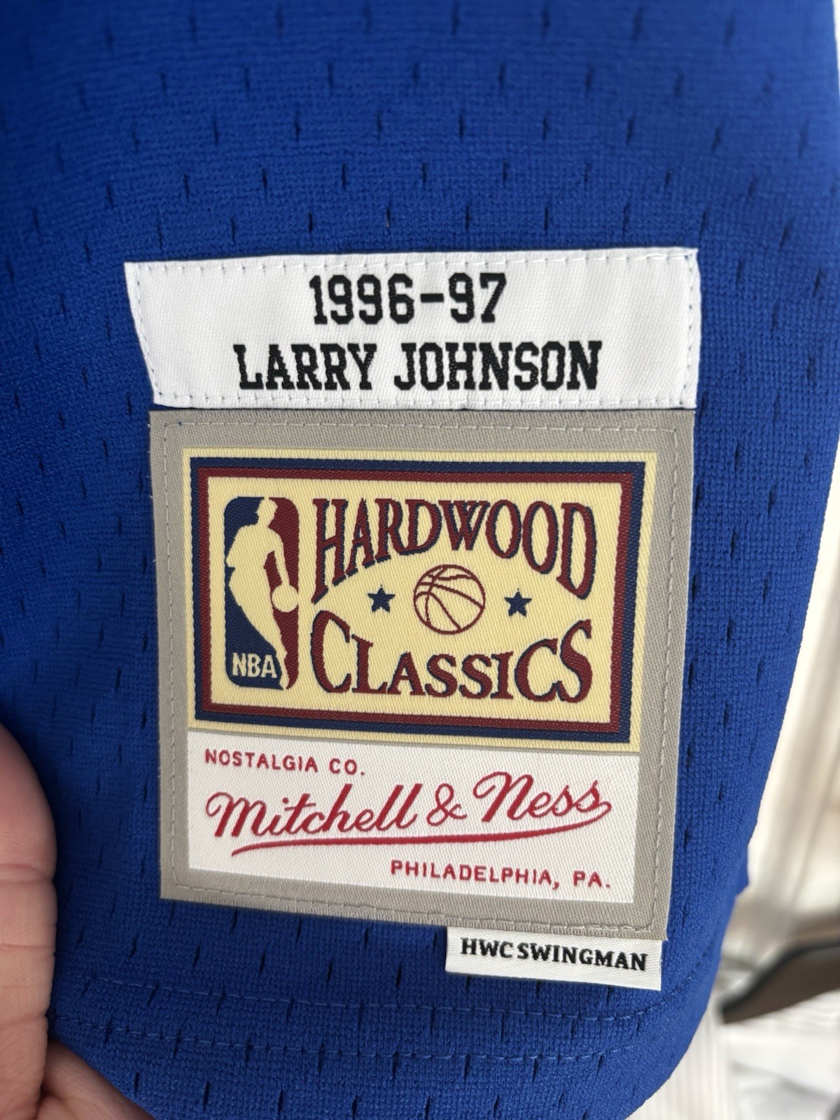 New York Knicks Larry Johnson Mitchell & Ness NBA Swingman Jersey Men’s XL New