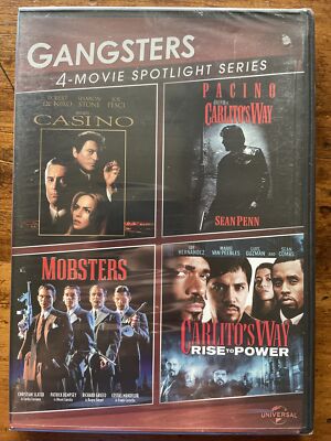 Gangsters: 4-Movie Spotlight Series (DVD, 2013, 3-Disc Set) Brand New & Sealed!