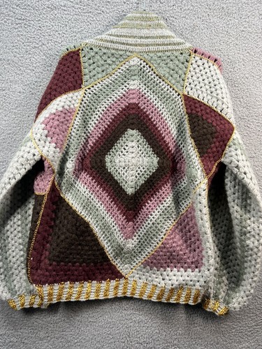 Pre-owned Free People Rough Diamond Crochet Bomber Cardigan Size Xsmall $398 In Multicolor