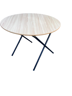 Folding round on sale table top