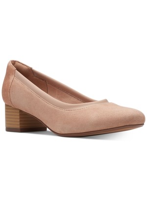 

КОЛЛЕКЦИЯ CLARKS Женские розовые кожаные туфли без шнуровки Chartli Fame Toe Slip On 8,5 M, Розовый, 26143925