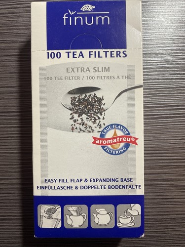 Filter Bags For Loose Tea, White, Extra Slim, 100