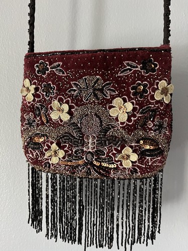 ZARA【NEW】EMBROIDERED FLORAL BEADED BAG ZARA Bag Boho Bohemian Fringes Crossbody Shoulder