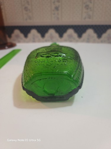 Vintage Green Glass Bottle Benjamin Franklin 7 1/2&rdquo; Wheaton