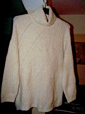 Knitwear F&F  Warm Stylish Cream Jumper Size UK 12, NEW