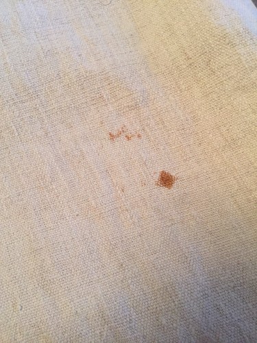 Antique GRAIN SACK Feed Sack European Blue Striped