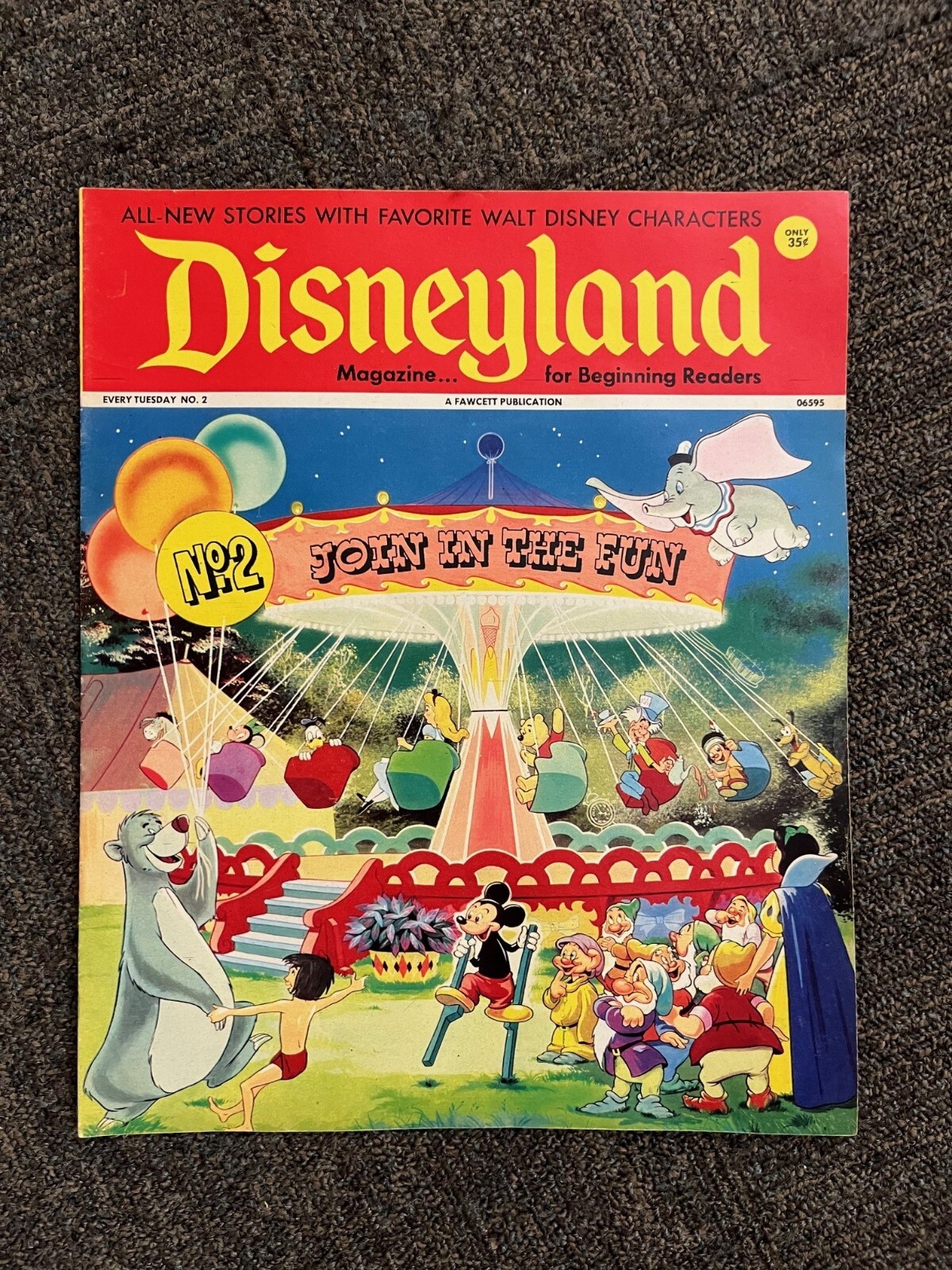 No. 2 DISNEYLAND MAGAZINE Cinderella Mickey Mouse Donald