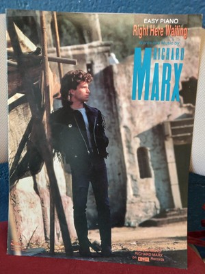 Vintage 1989 Richard Marx Right Here Waiting Easy Piano Sheet Music      RARE