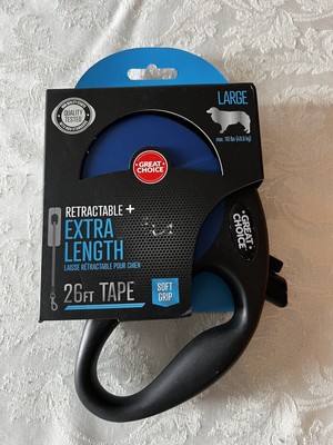 Great Choice 26ft. Retractable Extra Length Dog Leash BLUE Large Breed NEW