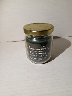 Mrs Bakers WILDERNESS scented Jar Candle, 5oz New FALL READY! 