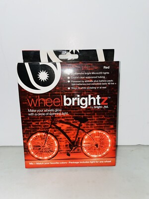 WheelBrightz Bicycle Light LED Bicycle Light Kit ABS Plastics Color Red