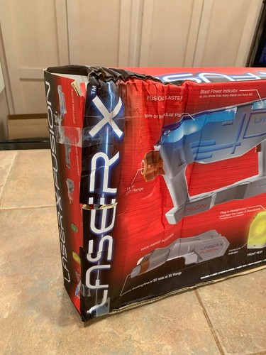 Laser X Fusion Two Player Complete Laser Tag Blaster Gaming Set Damaged Box