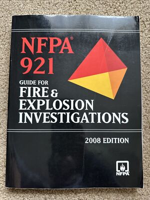 Nfpa 921  Guide for Fire and Explosion Investigations 2008 Pre-Owned 