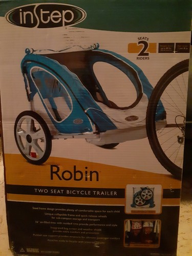 instep robin two seat bicycle trailer