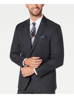 

RALPH LAUREN Мужской серый ультрафлекс, классический блейзер в тонкую полоску стрейч