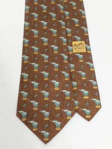 hermes elephant tie