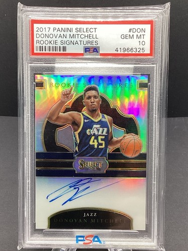 🏀 2017 Panini Select DONOVAN MITCHELL Rookie PSA 10 Gem