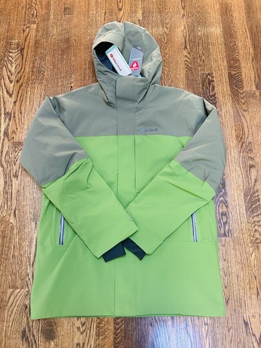 Pre-owned Marmot $350  Elevation Jacket Hooded Men's Large Green Gor'tex Primaloft