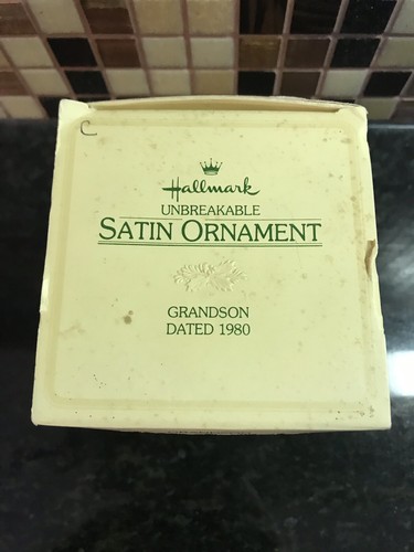 VINTAGE Hallmark Merry Christmas GRANDSON Tree Ornament 1980 Holiday RARE