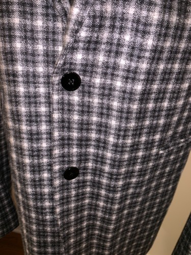 Custom Made for DWIGHT HOWARD Gray Check 2-Button Linen Sportcoat Blazer 44XL