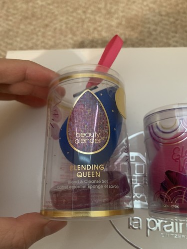 BEAUTYBLENDER Original Sponge and Solid Cleanser Kit Blue NEW Sale Together