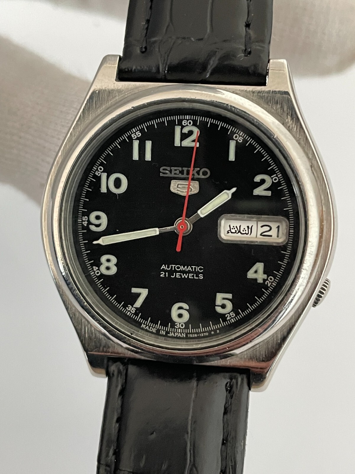 SEIKO セイコー5 ファイブ 7S26-3170 自動巻きアナログラウンド