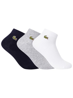 

Lacoste Mens Sport 3 Pack Short Socks, Разноцветные, Multicoloured