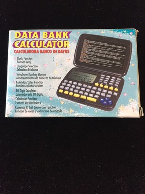 Vintage Multi-function Data Bank Calculator LCD Alarm Clock