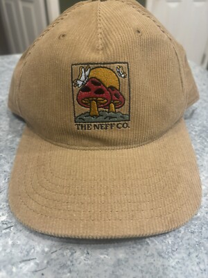 The NEFF Co Magic Forever Fun Mushroom Hat Corduroy Snapback Brown Cap