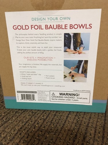 Seedling+Target Design Your Own Gold Foil Bauble Bowls Age 8+