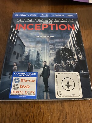 INCEPTION - (Blu-ray, DVD, 2010, Lenticular Cover) - Leonardo DiCaprio, T Hardy