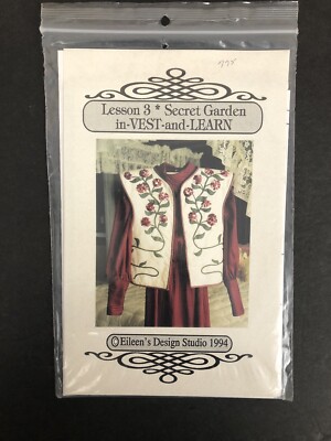 Eileen's Design Studio Pattern Quilted Vest Secret Garden in-VEST-and-LEARN Y2K