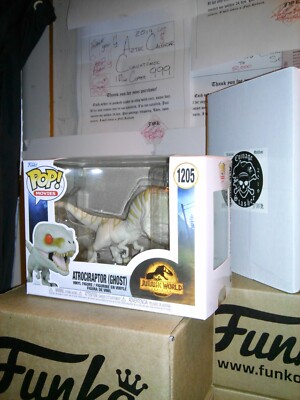 Funko Pop! *FREE Protector* ATROCIRAPTOR Ghost 1205 *NEW* MINT/NM J. W. Dominion