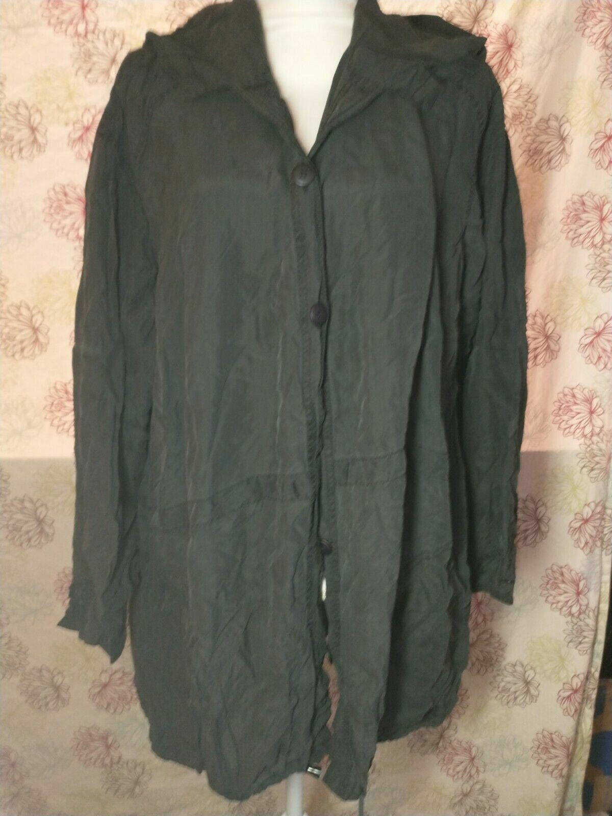 Vintage Robert Stock Lightweight Button-up Black Jacket Large