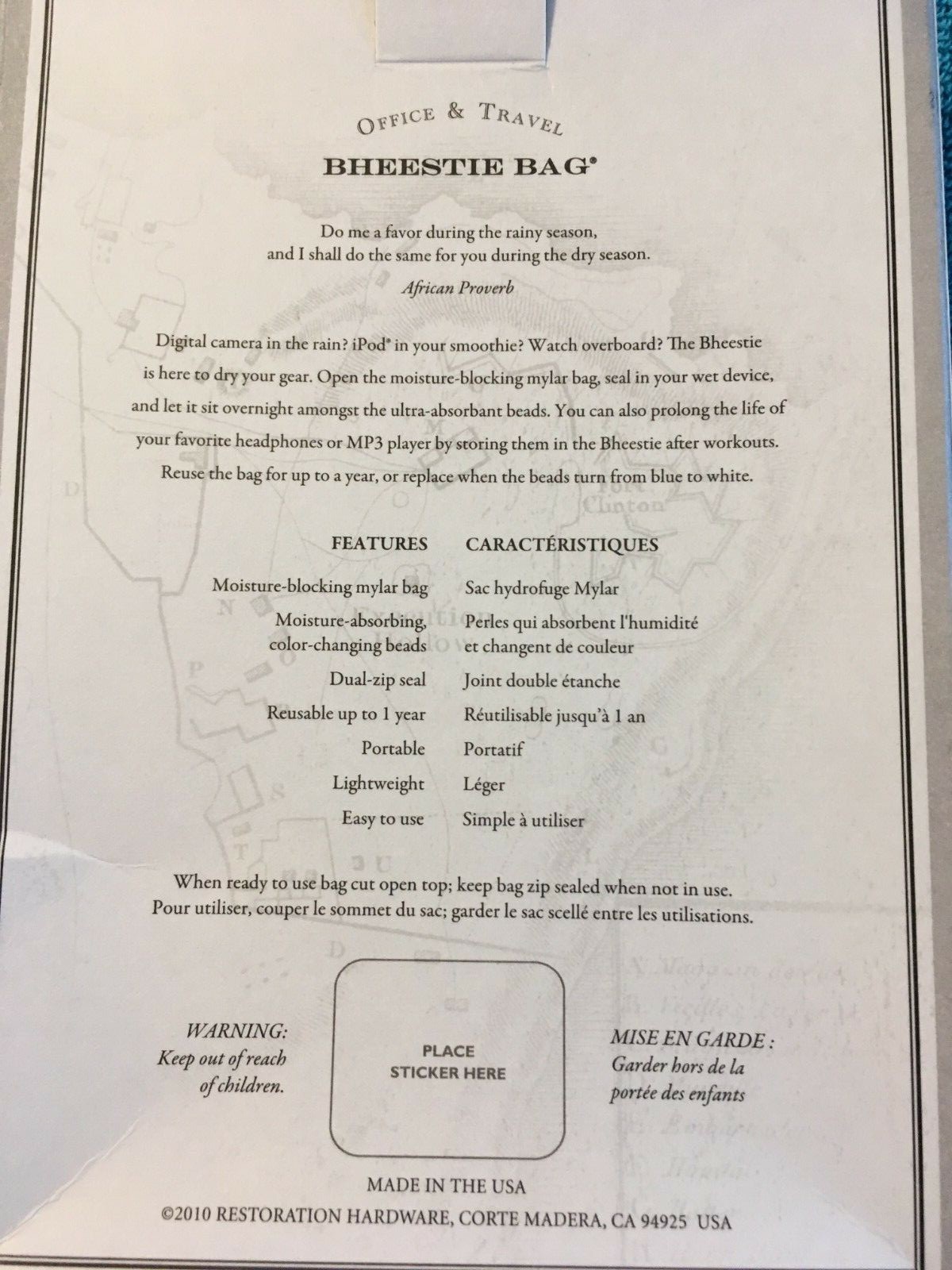 The Portable Bheestie  Bag Removes Moisture From Personal Electronics