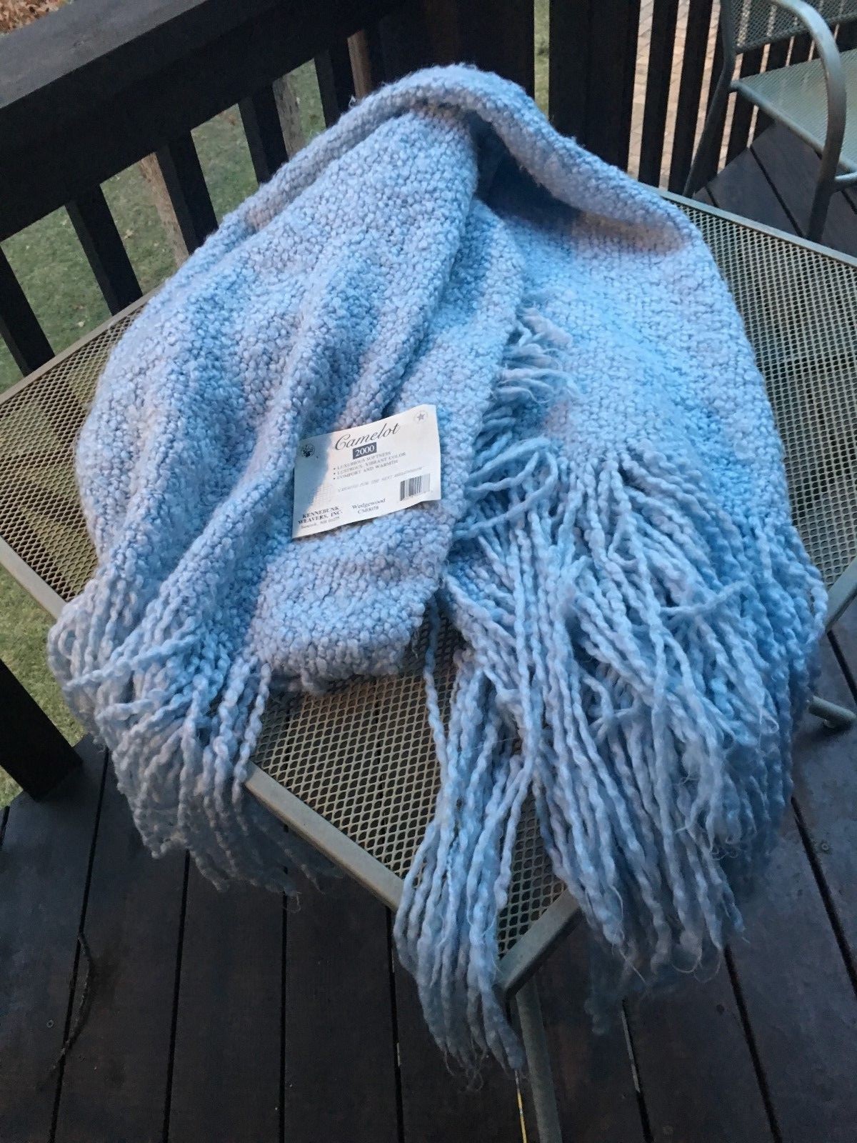 Kennebunk Camelot 2000 Wedgewood light blue throw, Suncook NH