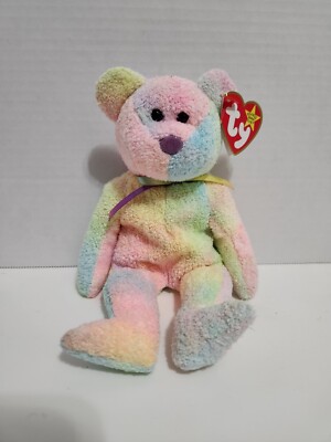 TY Beanie Baby GROOVY The Ty-Dyed Bear - Mint