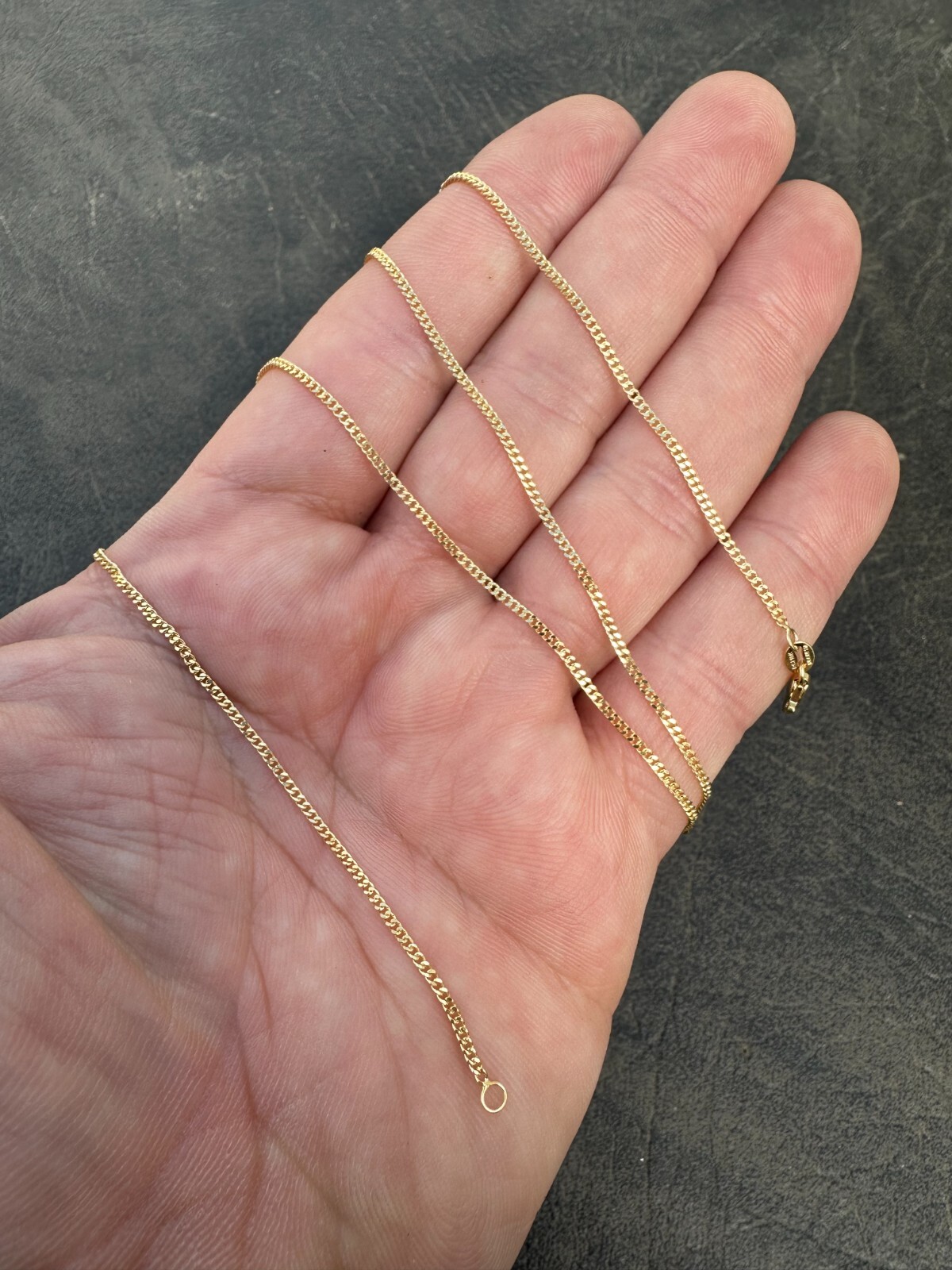 Pre-owned Silver Men's Ladies Solid 14k Yellow Gold Micro 1.5-3mm Miami Cuban Link Chain Necklace