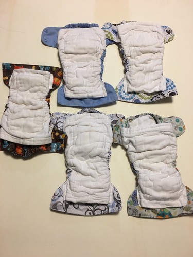 Lot of 5 Blueberry Newborn Simplex Diapers