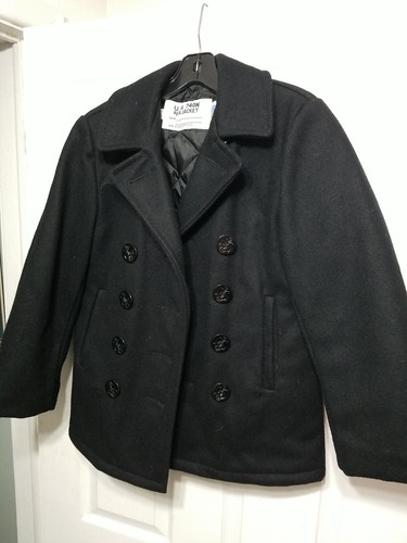 USA製 ショット　ウール　ピーコート　７４０N　ワッペン　メンズ　３６ Schott N.Y.C ショット SCHOTT 740 メンズ ウール ダブル
