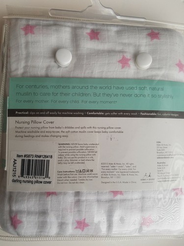Aden And Anais Nursing pillow Cover 100% Cotton Muslin, Darling brand new