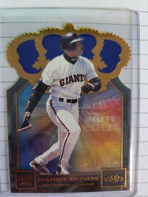 Barry Bonds 2001 Pacific gold crown die cuts blue /100